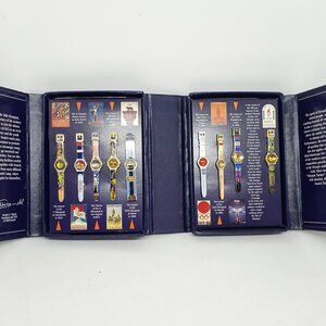 LIMITED EDITION Swatch Olympic Games 1996 Collection 9 Lapel Pin Set NEW+SEALED